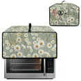 thumbnail image 2 of Renewold Countertop Appliance Cover for Toaster Oven Linen-Like Polyester Convection Oven Air Fryer Small Appliance Protector Kitchen Accessories, 18.5 x 14.5 x 9 Inches, Daisy Flower, 2 of 7