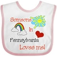 thumbnail image 3 of Inktastic Someone in Pennsylvania Loves Me Boys or Girls Baby Bib, 3 of 4