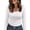 White, variant on Kamentoy Women's Long Sleeve Crop Tops Ribbed Knit Y2k Scoop Neck Slim Fit Basic Going Out Shirts For Fall Everyday Wear
