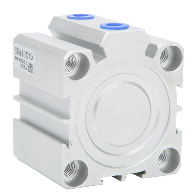 Compact Aluminum SDA40 Double-Action Pneumatic Cylinder with Fixed Buffer (10/15/20mm Stroke Options) - Durable & High-Performance