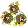 thumbnail image 7 of Berfutall-Easter Artificial Nest Natural Bird Nest Kit includes Artificial Twig Nest, Fake Foam Feather Birds, Foam Eggs Ornaments for Crafts Home Party Decor, 7 of 7