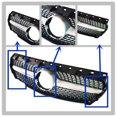thumbnail image 2 of LABLT Front Diamond Star Grille Grill Fit for Mercedes Benz W117 CLA250 2013-2015 Black, 2 of 6