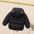 thumbnail image 4 of Baby Boys Girls Winter Coats Toddlers Warm Jacket Outerwear Bear Hoods Down Jacket Infant Kids Padded Outwear (Black 4 Years), 4 of 4
