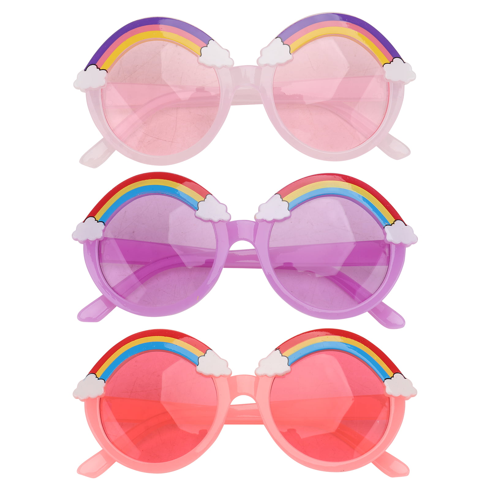 NUOLUX Sunglasses Glasses Eyewear Funny Creative Neon Round Decorative Summer Candy Color Kid Hawaiian -