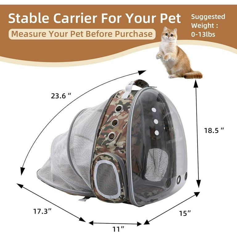 DENZUS Cat Backpack Carrier Bubble Expandable Foldable Breathable