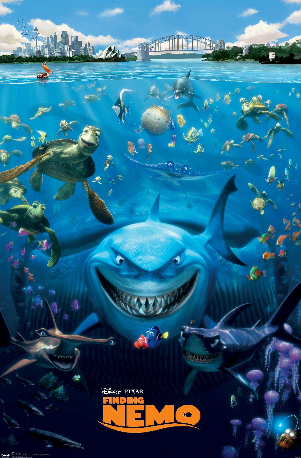 Disney pixar finding nemo cast poster walmart walmart