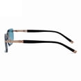 thumbnail image 5 of Mens Rectangle Blue-Green Tinted Reading Glasses 1.00 Fashion Blue Lens Sunglasses Rimless +1.0, 5 of 6