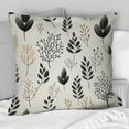 thumbnail image 2 of Designart "Dark Elegance in Floral Merge" Floral Printed Throw Pillow, 2 of 5