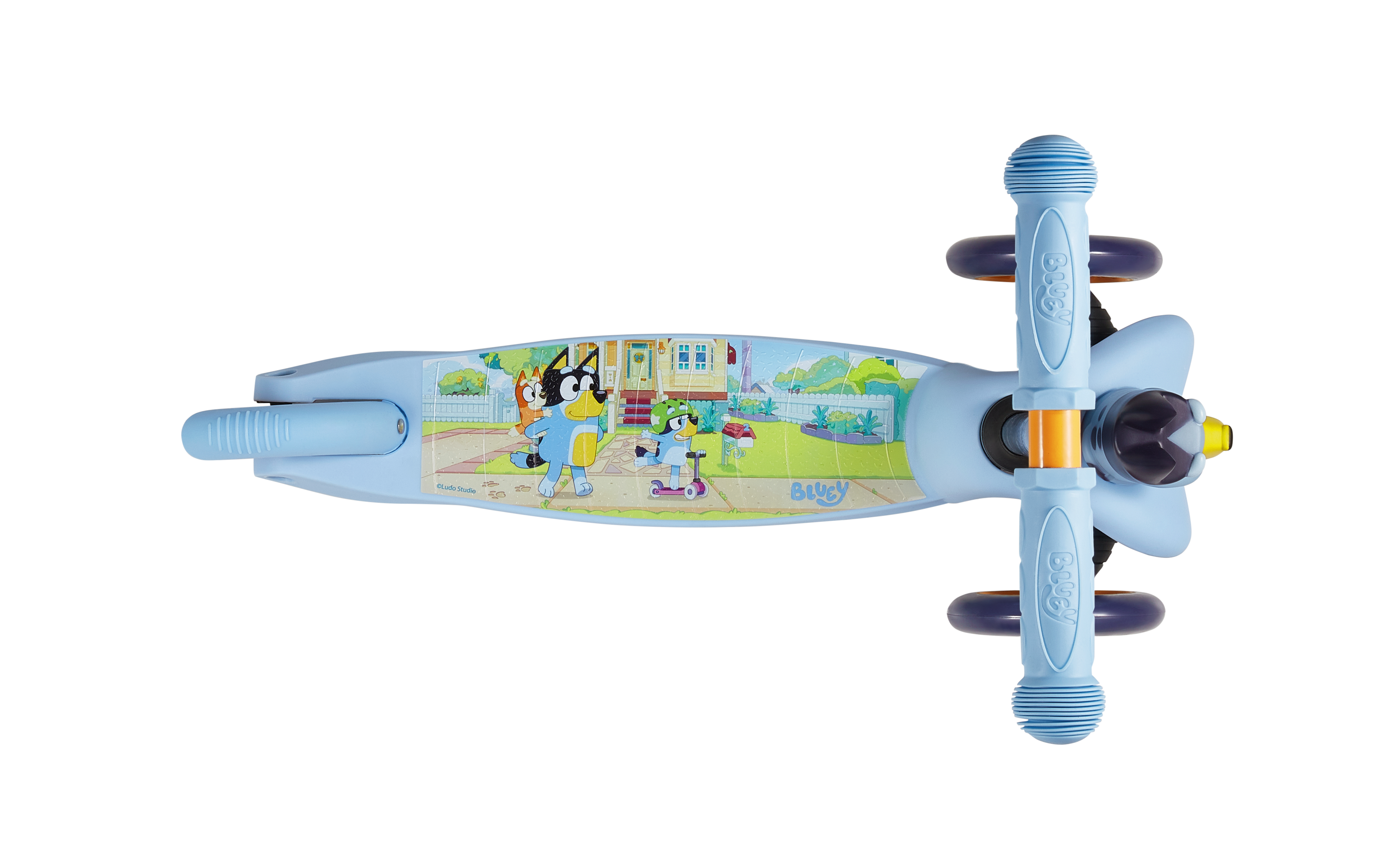 Bluey Ride-N-Glide Buddies 3D Three-Wheel Kick Scooter, Blue photo 8