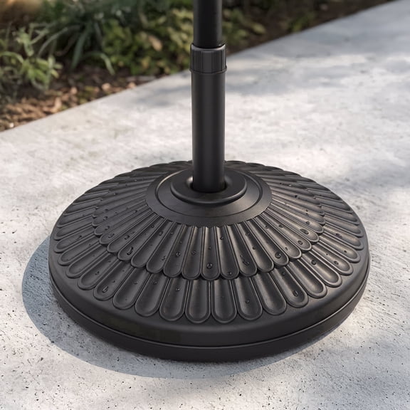 wikiwiki Adjustable Umbrella Base 44–88 lbs, Heavy-Duty Hdpe Stand with Hidden Fill Port, Fits 1.5–1.9 inch Poles for Patio, Lawn, Backyard