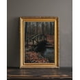 thumbnail image 3 of Old Wooden Bridge Poster Cottagecore Decor Dark Academia Art Antique Landscape Illustration Rustic Nature Wall Art Vintage Aesthetic Poster Unframed, 3 of 3