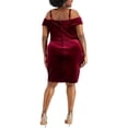 thumbnail image 2 of B. Darlin Womens Plus Velvet Mini Bodycon Dress, 2 of 2