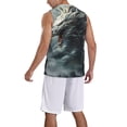 thumbnail image 2 of Sikiie Cloud White Dragon Basketball Jersey Reversible Men's Mesh Athletic Sports Shirts Training Practice S-4XLXX-Large, 2 of 6