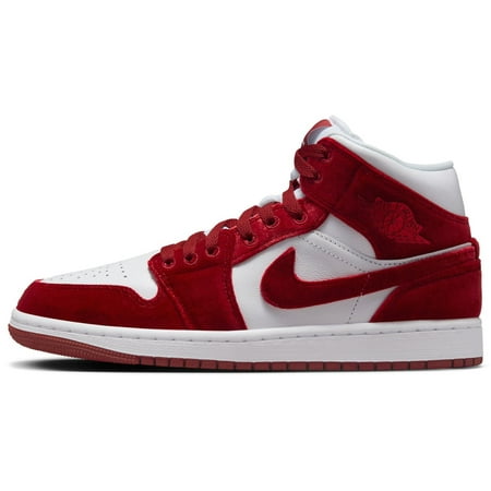 Women's Jordan 1 Mid SE White/Team Red-Black-White (FZ3334 100) - 9.5