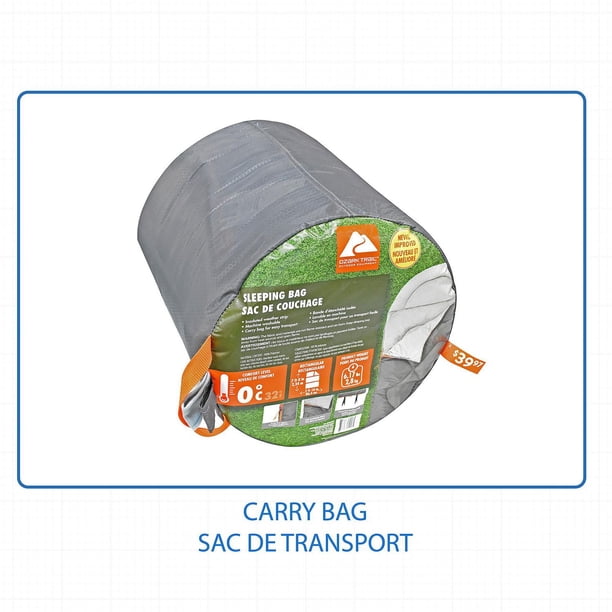 Sac de canapé rectangulaire Ozark Trail 35 F Temps Haiti