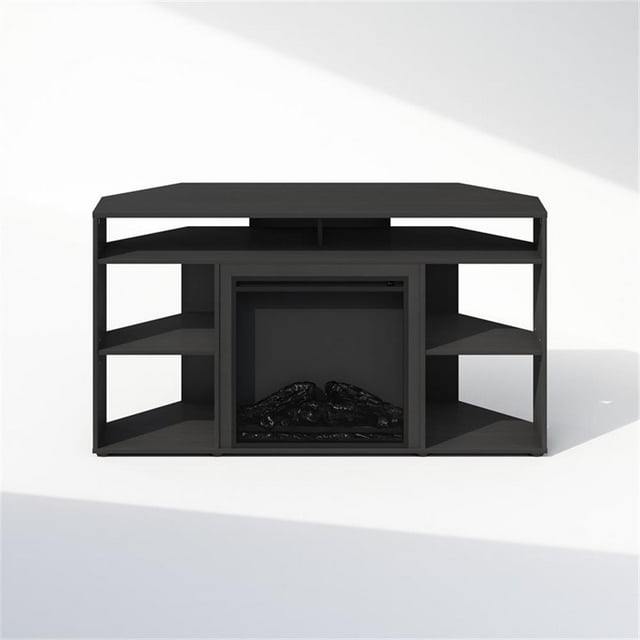 Pemberly Row Meuble Télé d'Angle pour Foyer Électrique Décoratif Sans Chaleur Americano