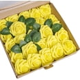 thumbnail image 1 of 50 Rosas en Caja Simulación de Rosas Caja de Regalo de Boda Regalo del Día de la Madre, Amarillo Sailing Electrónica, 1 of 4