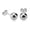 black, variant on Ear Tragus Ear Studs Ear Decor Stud Earrings Ear Piercing Simple Round Bead-6mm-silver