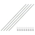 thumbnail image 1 of Uxcell 4pcs Fully Threaded Rod, M6 x 400mm 201 Stainless Steel Right Hand Threads Rods with Nuts and Flat Washer Fully Studding Rod Bar for Clamps, Hangers and U-Bolts, 1 of 6