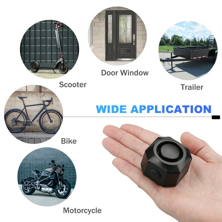 USB Charging Bike Anti Theft Alarm with Remote Vibration Sensor Security  System