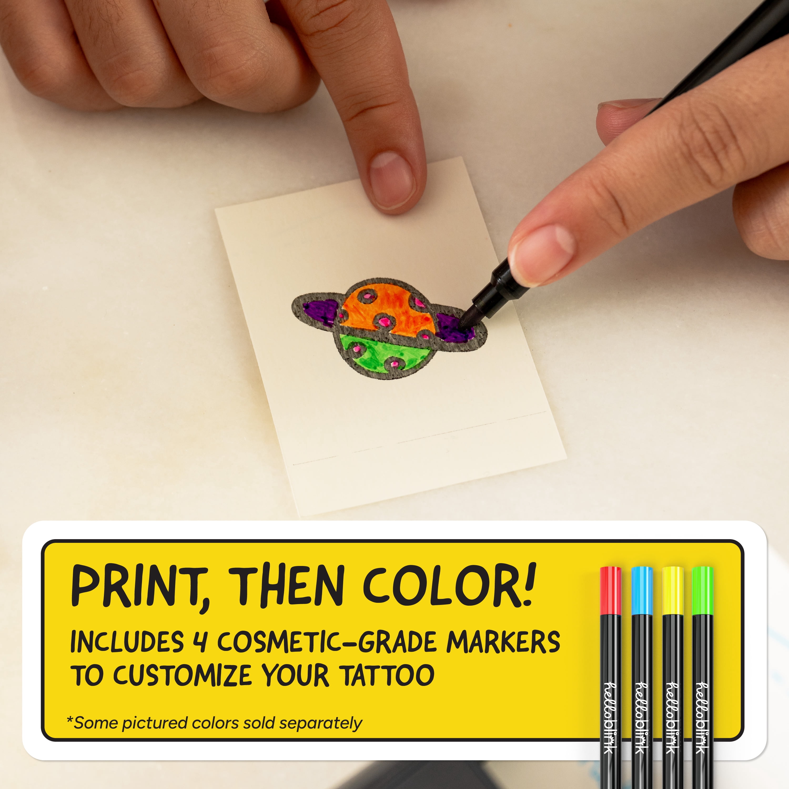 Hello Blink Tattoo Maker Temporary Body Art for Kids Ages 8+