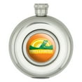 thumbnail image 1 of Gumby Stretching That's A Stretch Exercise Round Stainless Steel 5oz Hip Drink Flask, 1 of 3