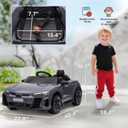 Aosom Kids Ride on Car with Remote Control, 12V 3.1 MPH Electric Car for Kids, Battery Powered Ride-on Toy for 37-60 Months with Music, Lights, Gray