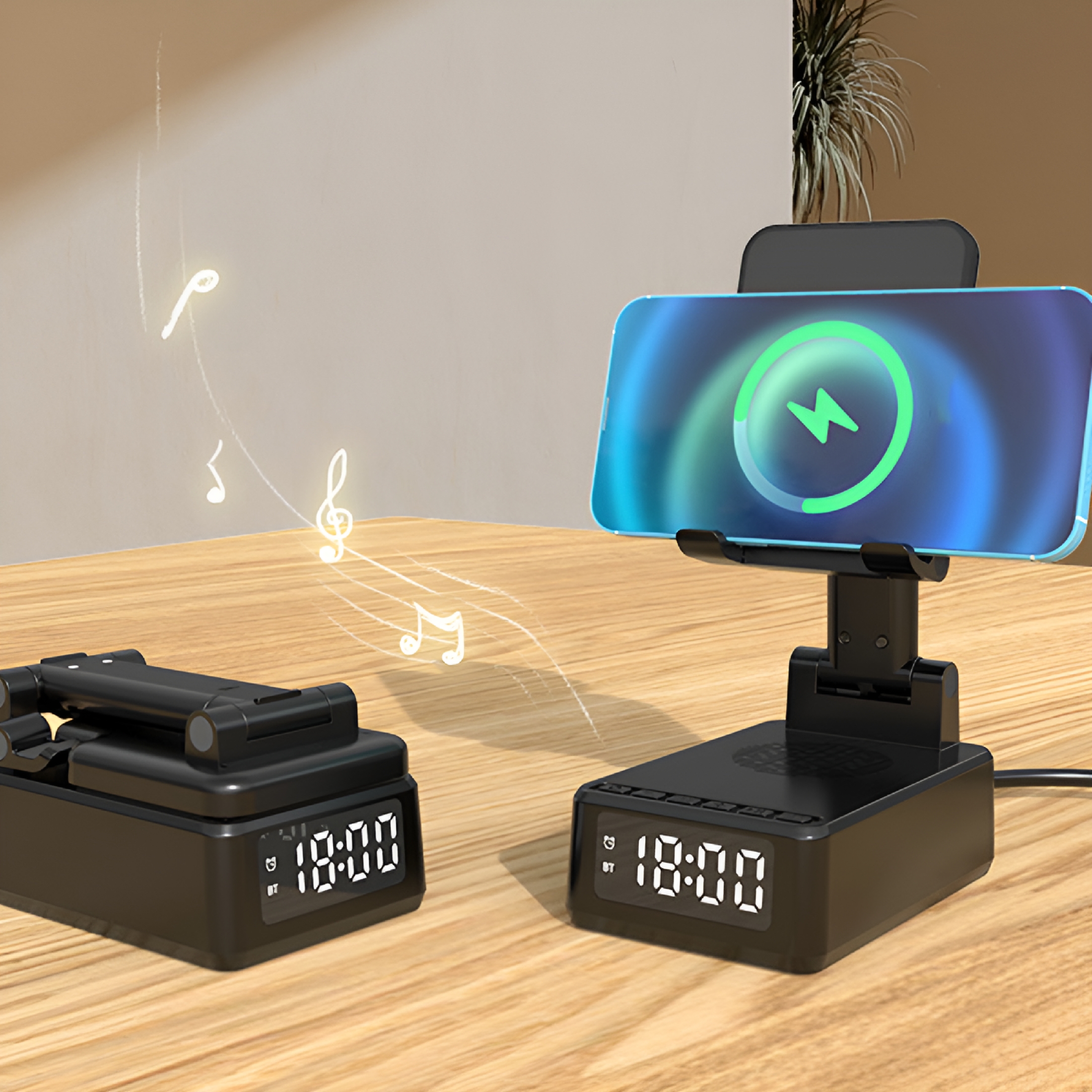 GJX Cell Phone Stand with Wireless Speaker,Gifts for Husband,Anniversary Birthday Gift,Cool Tech Gadgets for Dad,Women,Teen,Boy,Girl