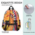 thumbnail image 5 of Colorful Tie Dye Pattern Backpack for School,Cute School Bag,Schoolbag with Adjustable Shoulder Straps & Padded Back,15.25"x11.5"x5.25", 5 of 5