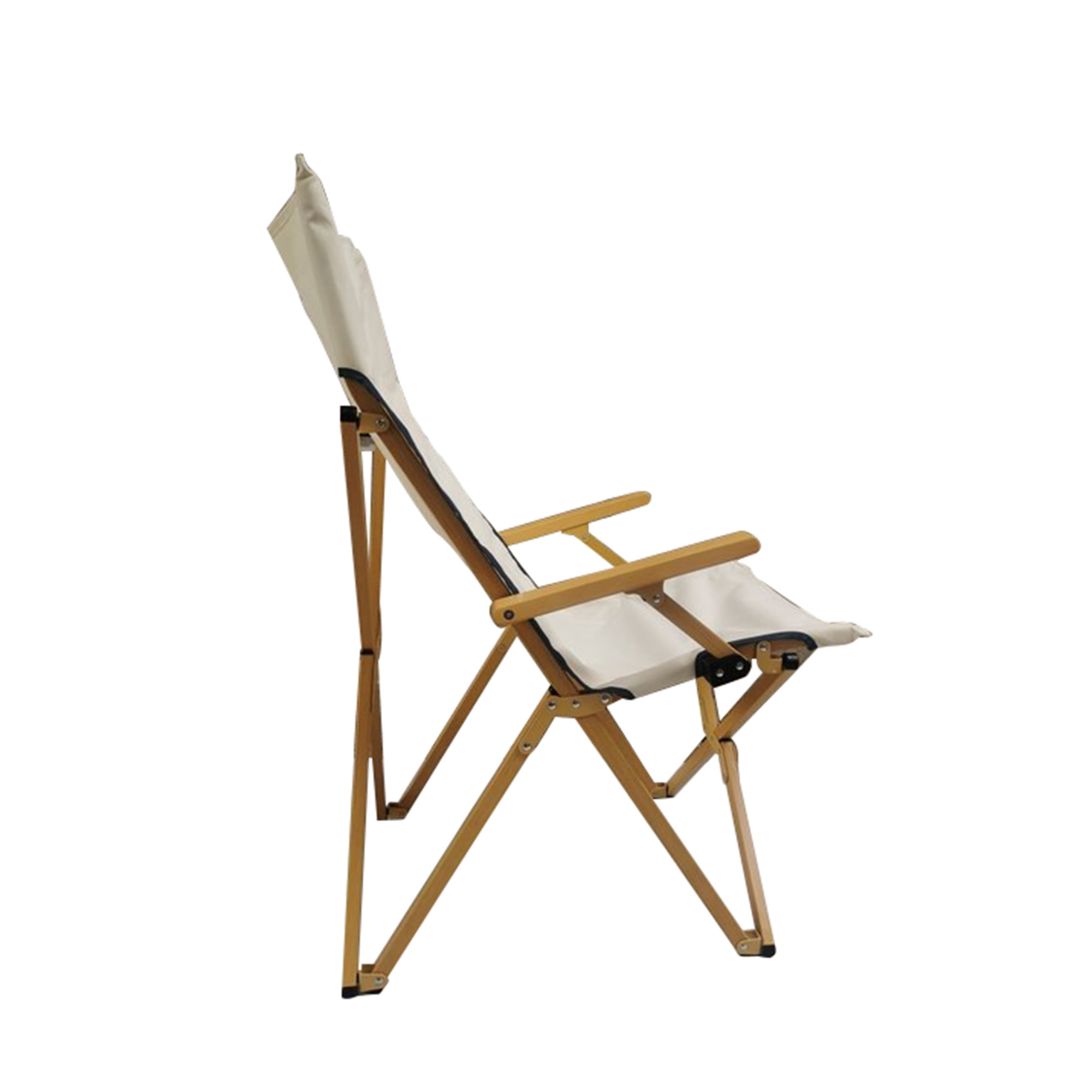Mainstays Hard Arm Resort Fabric Beach Chair with Carry Bag, Tan, 2 Pack