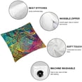 thumbnail image 6 of BANET  Colorful Abstract Rainbow Throw Pillow Covers,Oil Decorative Pillow Covers Digital Printing Blended Fabric for Couch Sofa Bed Invisible Zipper 18x18in, 6 of 7