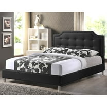 Baxton Studio Carlotta Modern Bed with Upholstered Headboard , Multiple Sizes, Multiple Colors