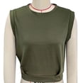 thumbnail image 3 of Blusa sin mangas de color liso, blusa sin mangas de cuello redondo Blusa sin mangas de cuello redondo Blusa sin mangas de cuello redondo La mejor en su clase, 3 of 3