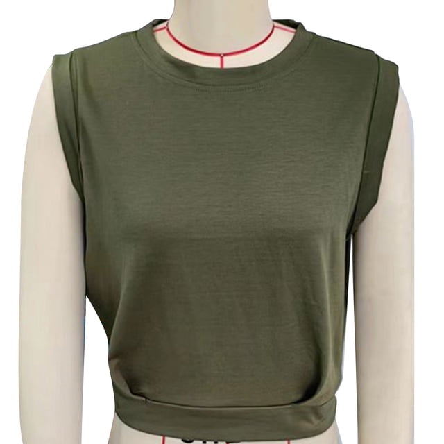 Blusa tipo camisa sin mangas con cuello redondo,Blusa sin mangas con cuello redondo Blusa sin mangas con cuello redondo Blusa sin mangas con cuello redondo Máxima comodidad