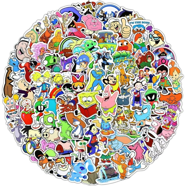 100PCS 90s Cartoon Stickers,90s Stickers Anime Stickers Water