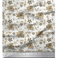 thumbnail image 1 of Soimoi Rayon Fabric Leaves & Floral Artistic Printed Fabric 1 Yard 56 Inch Wide, 1 of 1