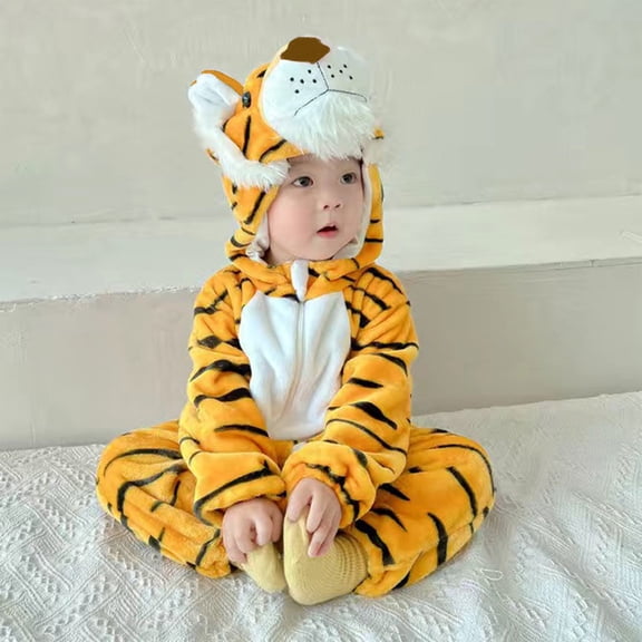 MEZZALL Toddler Jumpsuit Unisex Baby Cartoon Animal Onesie Home Wear Kids Rompers Fashionable Long Sleeve O-Neck Spring Child One-Pieces