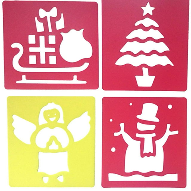 VONKY Children drawing Pattern with Different Shape Environmental PP Painting Stencil for School Project
