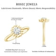 thumbnail image 5 of Rosec Jewels Lab Diamond Flower Ring for Women - 5 MM - EF-VS Quality - Proposal Ring, 10K Yellow Gold, US 12.00, 5 of 8