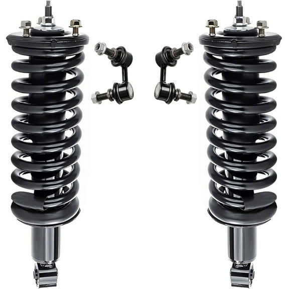Detroit Axle - 4WD Front Struts w/Coil Spring   Sway Bar Links Replacement for 2005-2019 Nissan Frontier 4.0L - 4pc Set