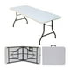 thumbnail image 2 of Mesa de 6 pies, mesa plegable para uso general, mesa plegable portátil de plástico para picnic, fiesta, comedor, campamento (blanco), 2 of 7