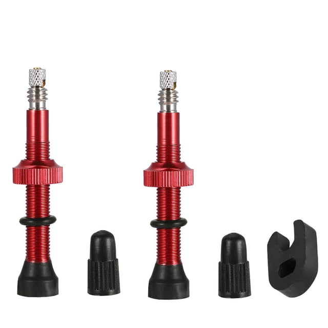 Soidarity De válvulas sin cámara para bicicleta de montaña, aleación de carretera, núcleo de goma de cobre, boquilla de vacío de Color sólido, Ciclismo Rojo 58 mm Soidarity OD000751-02