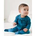 thumbnail image 4 of Pijama para bebés, niños y niñas, pijamas de modal premium para dormir y jugar con pies disponibles, recién nacido, azul claro, 177,8 pies JM, 4 of 5