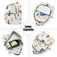 thumbnail image 5 of FORMRS Mini Backpack Purse for Women Travel Daypack Casual Shoulder Bag, Bunnies and Carrots, 5 of 7