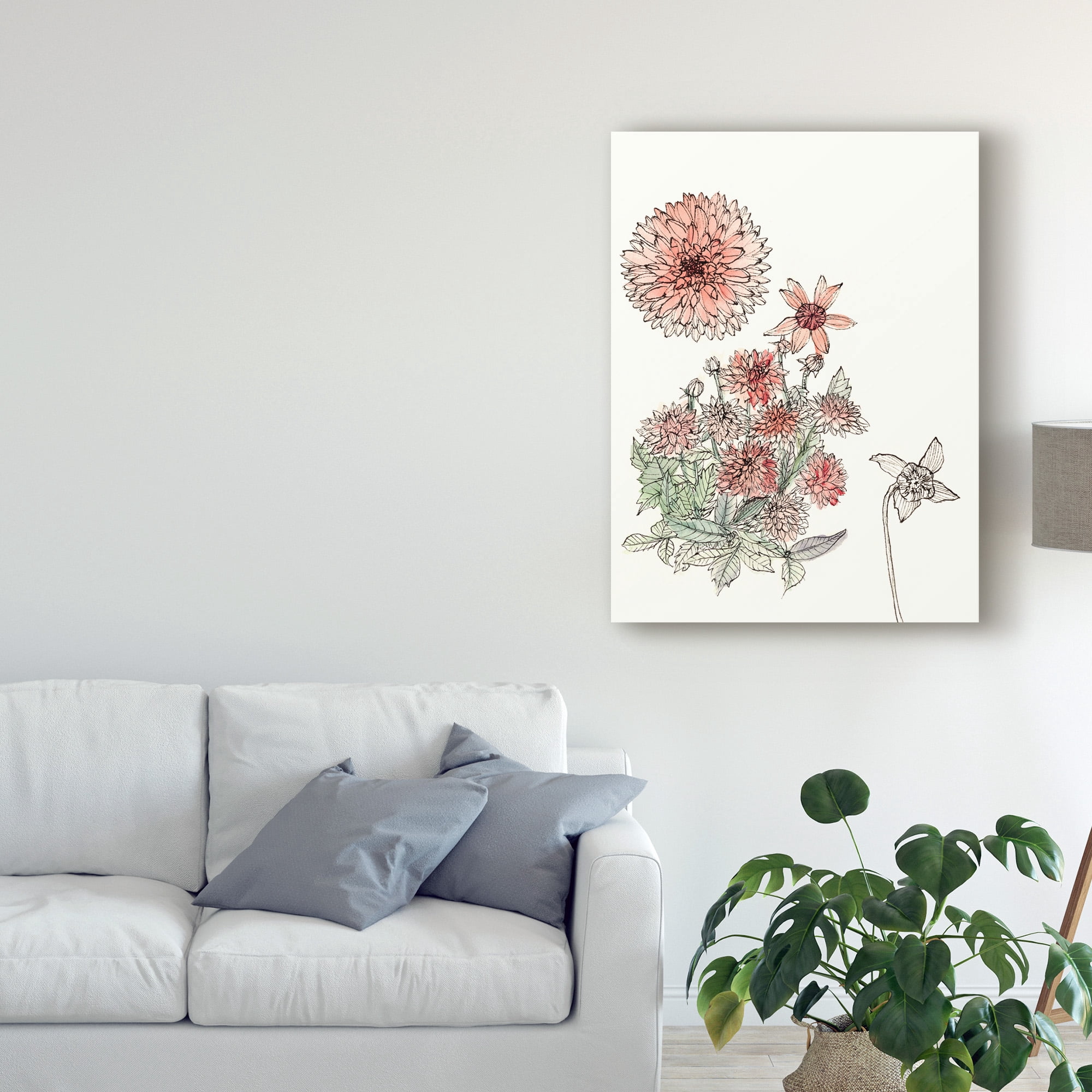 Trademark Fine Art 'Dahlia Study' Canvas Art by Melissa Wang