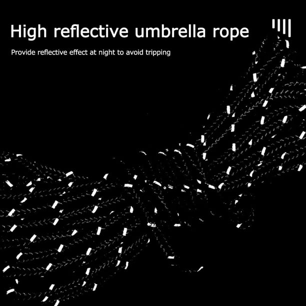 5M 4mm Outdoor Guy Lines Reflectante ajustable para acampar Senderismo (Caqui)