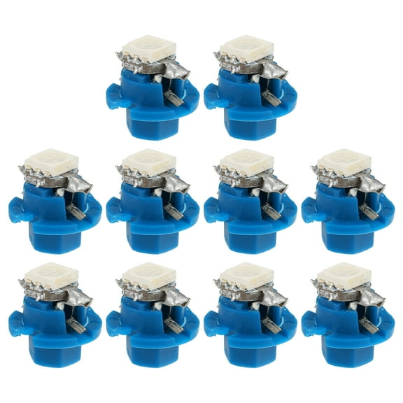10pcs DC 12V T5 5050 LED Lights Dashboard Light Blue for Car Internal