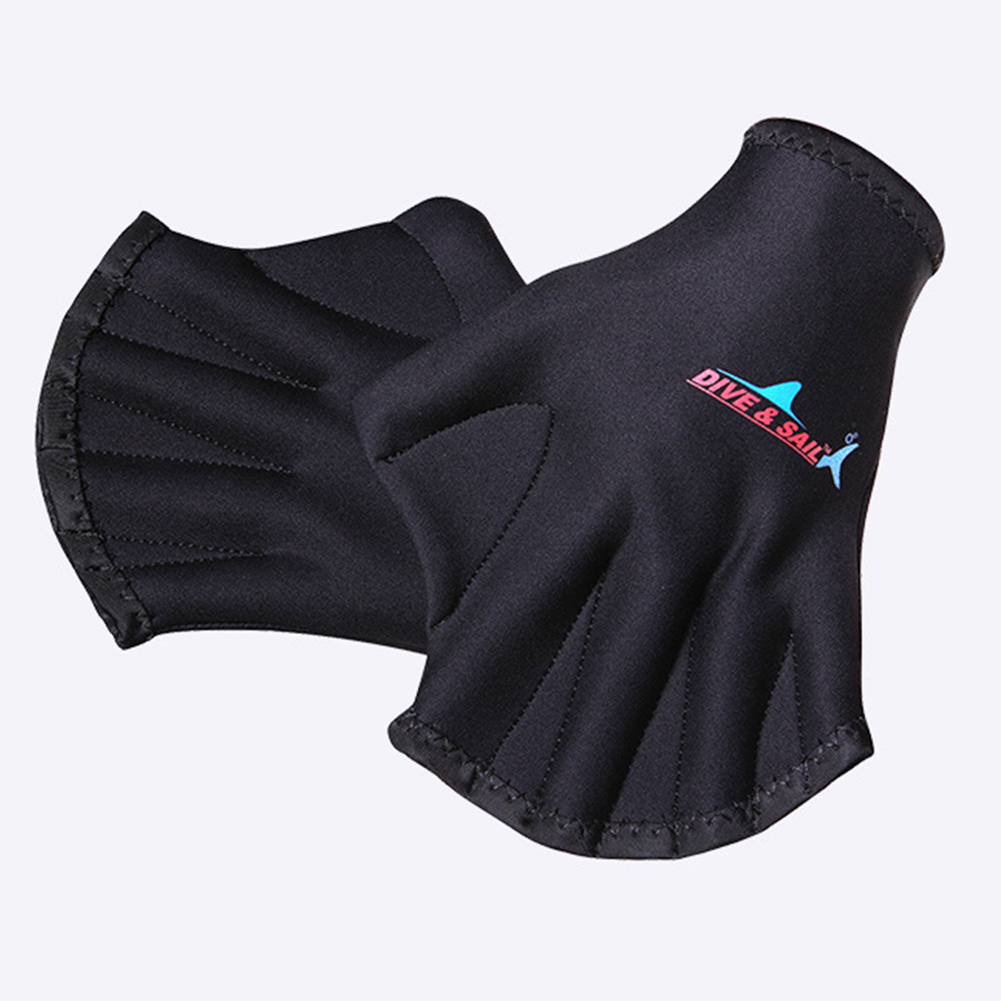 Lx10tqy 1 Pair Comfortable Swimming Hand Palm Fins Flippers Webbed Training Diving Gloves Swim Gear Black S