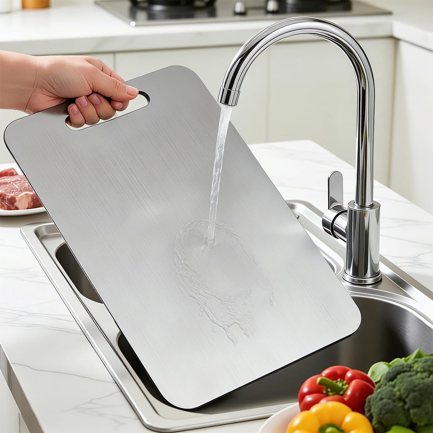 Titanium Cutting Board-3 pack Titanium Cutting Boards for Kitchen/Double Sided Titanium Cutting Mat(S+M+L)