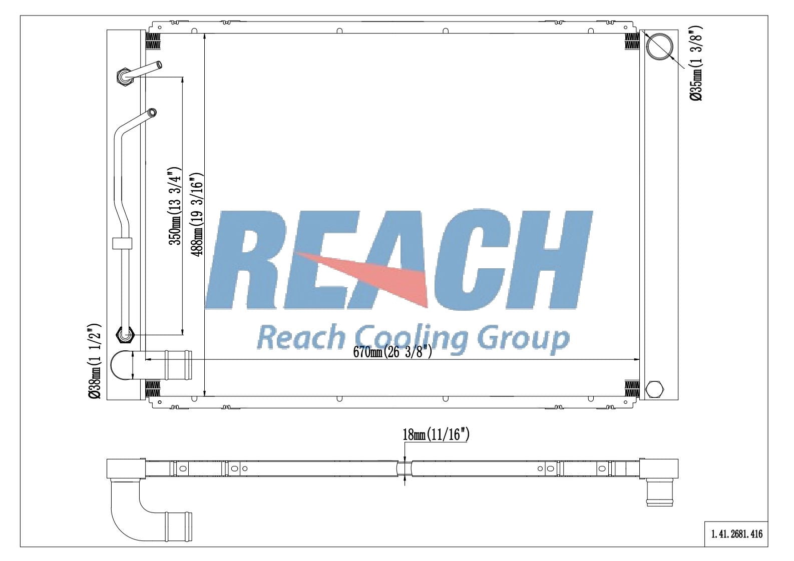 REACH Radiator 41-2681 for 06-04 Toyota Sienna